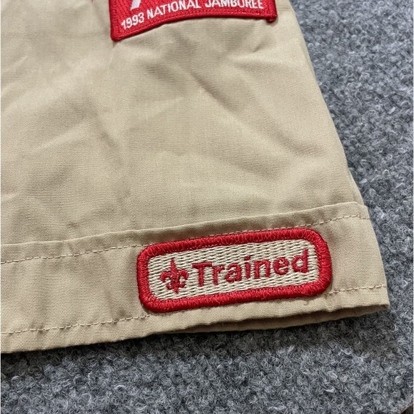 Boy Scouts Of America Leadership Shirt Mens Large USA 90s Patches BSA Vintage - Picture 8 of 12